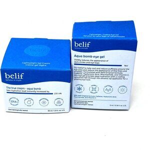 Belif True Cream Moisturizing Bomb 30 ml/ Aqua Bomb Eye Gel 5 ml Skincare Korean